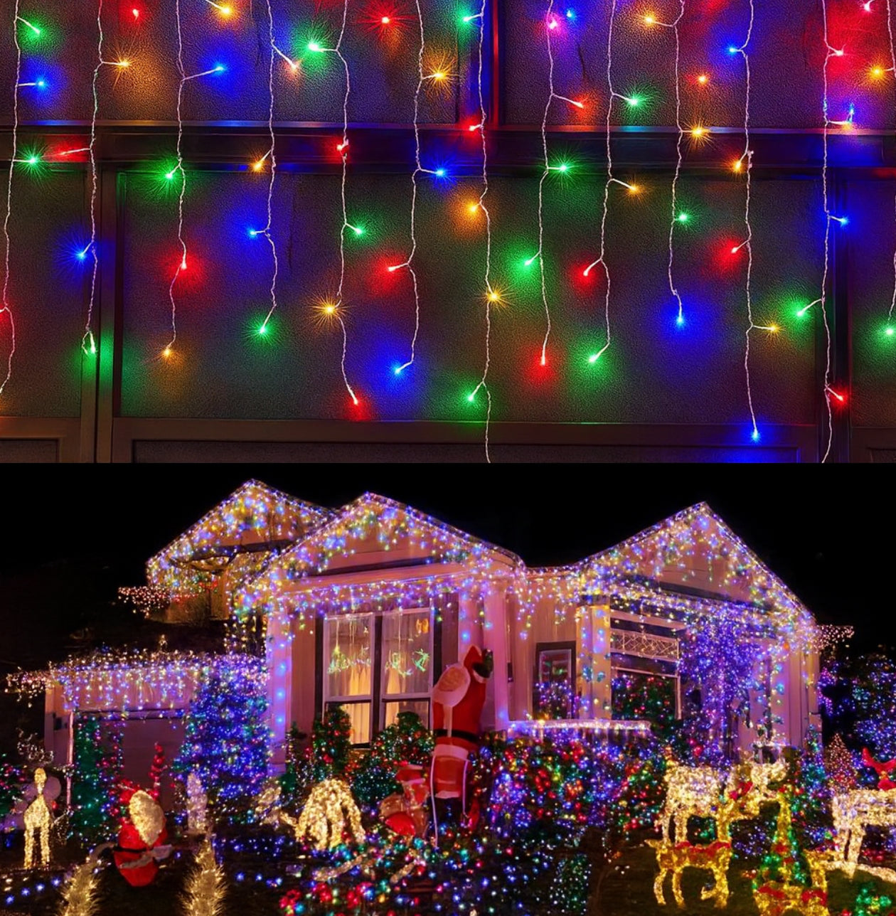 Winter Outdoor LED-Vorhang-Lichterketten