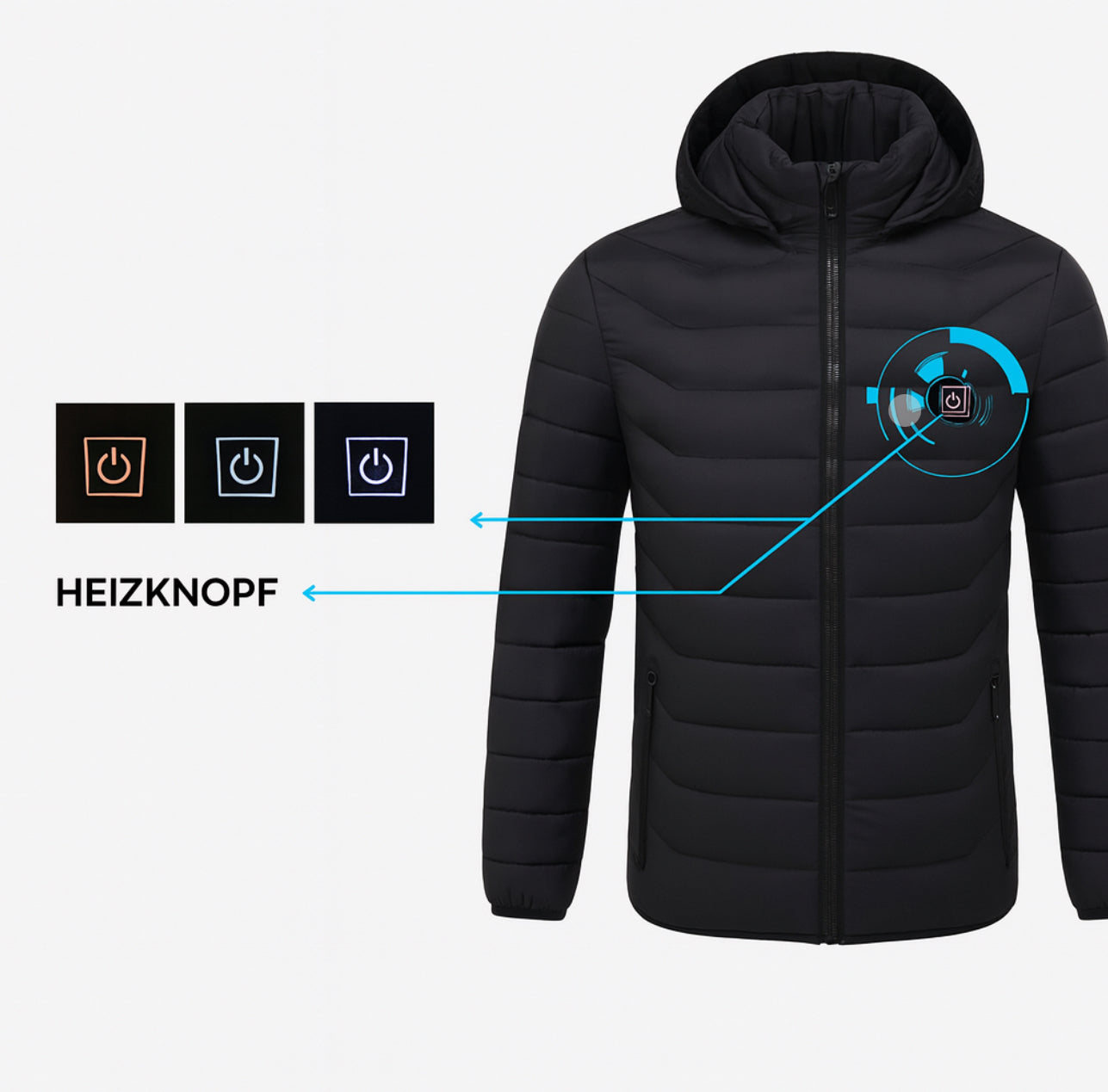 Beheizbare Pufferjacke