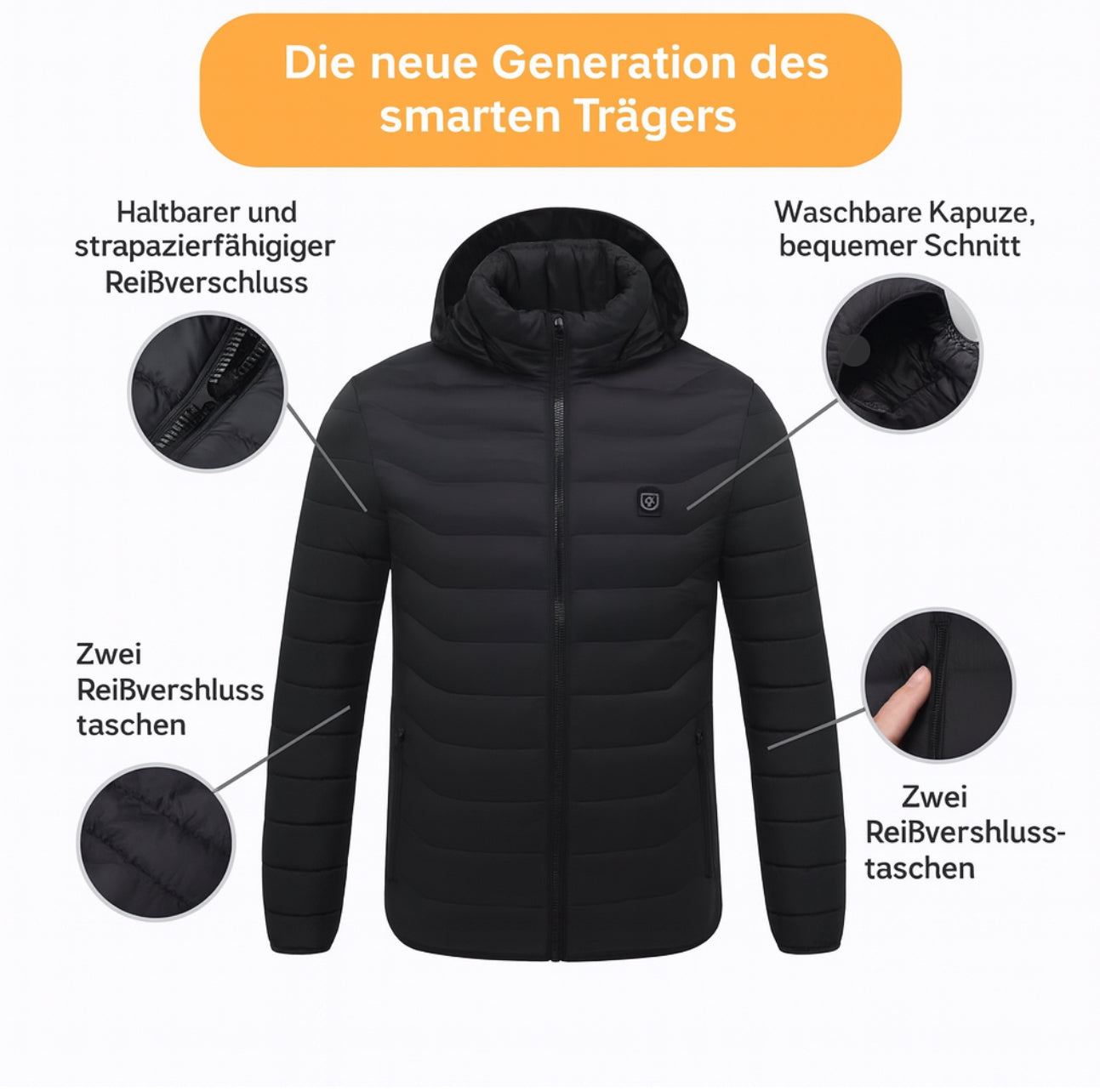 Beheizbare Pufferjacke