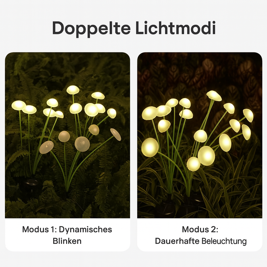 Solarbetriebene Beleuchtung - Pilz style