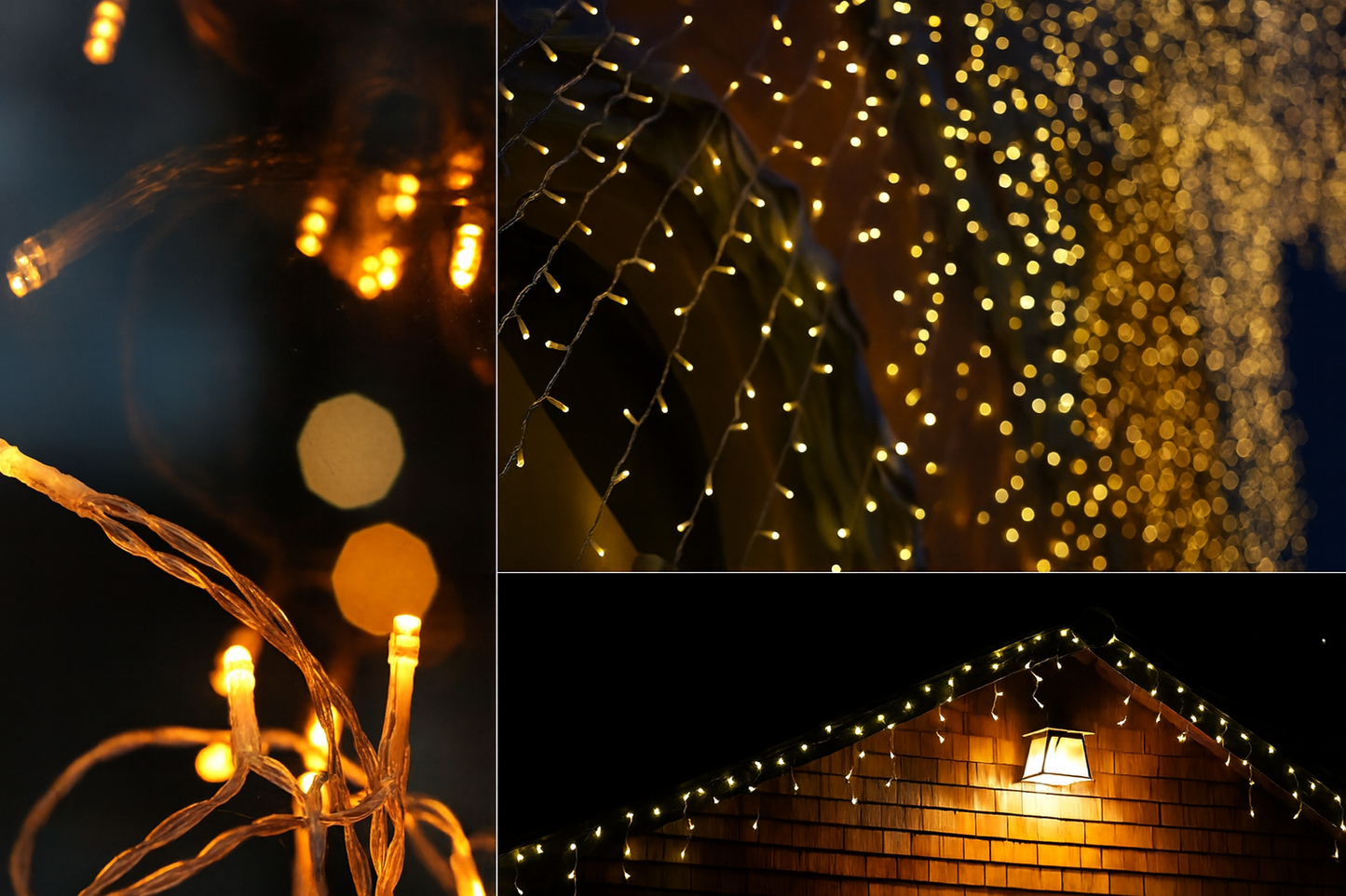 Winter Outdoor LED-Vorhang-Lichterketten