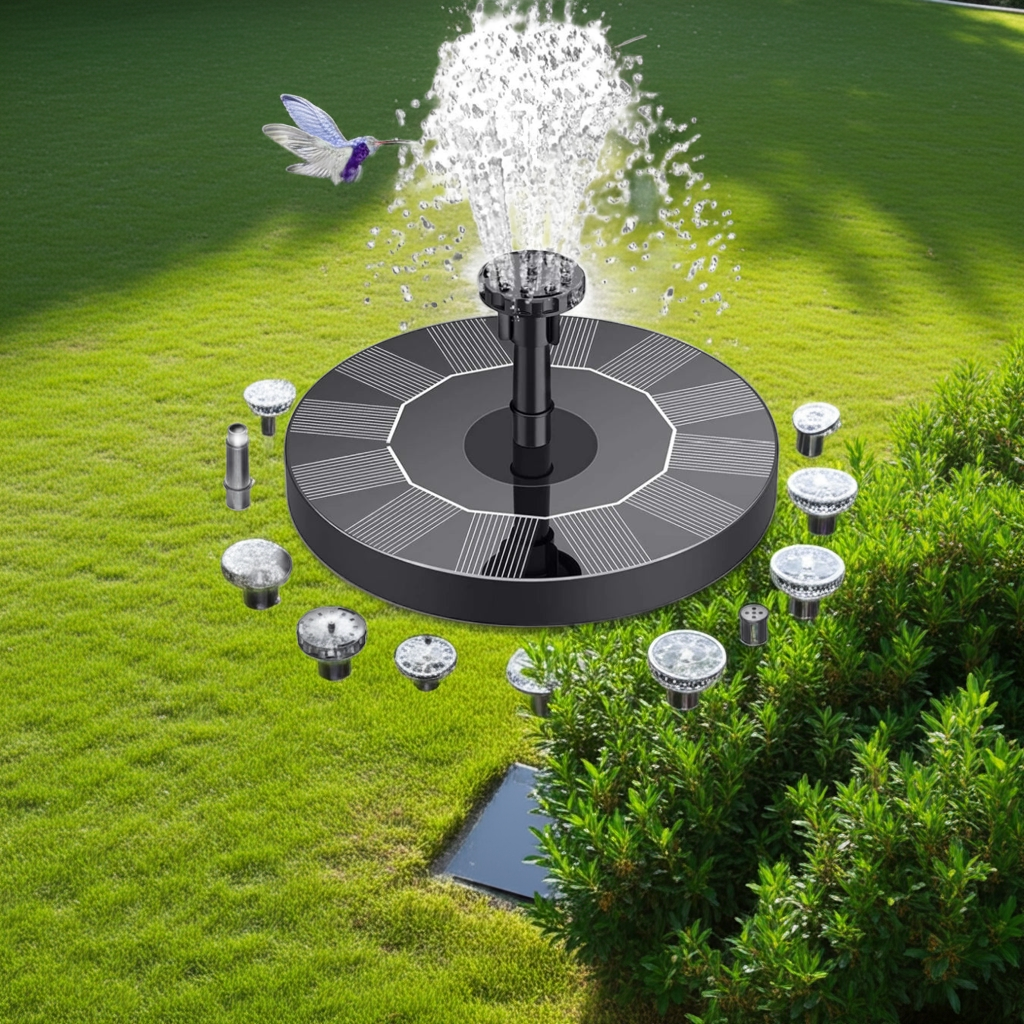 Solarbetriebener Gartenbrunnen
