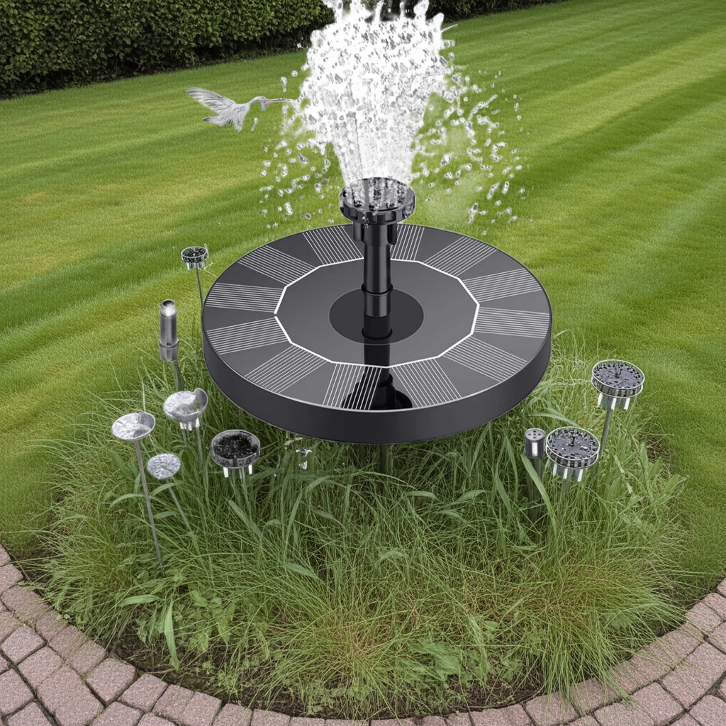 Solarbetriebener Gartenbrunnen