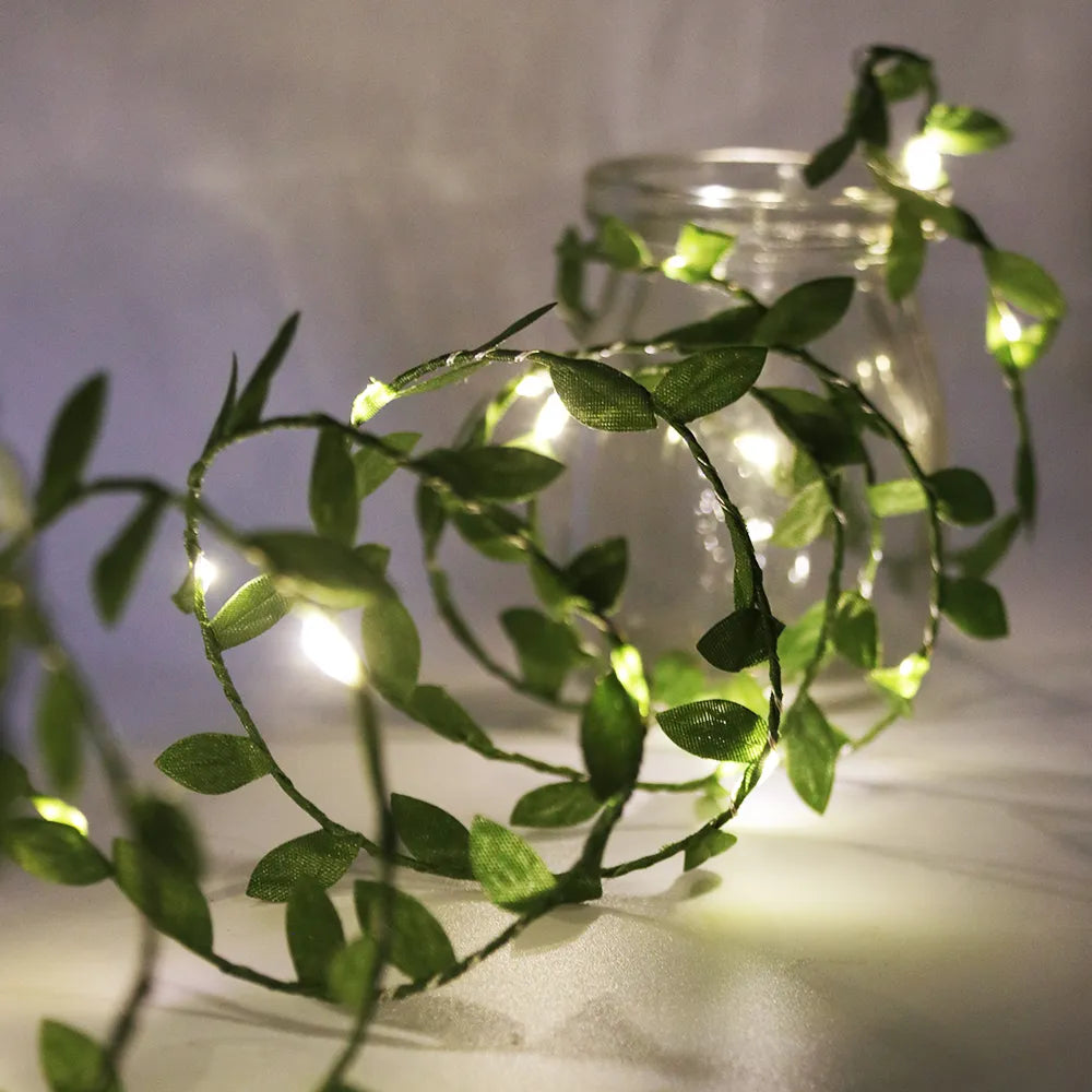 "NatureGlow™ Leaf Garland Fairy String Lights