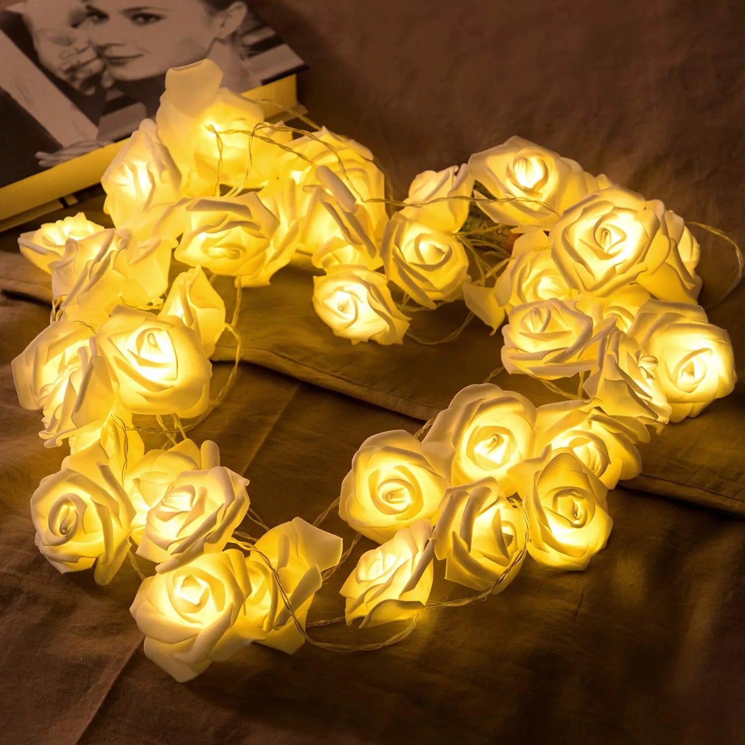 "Roseglow ™ USB/Battery Operated Led Rose Flower String Lights