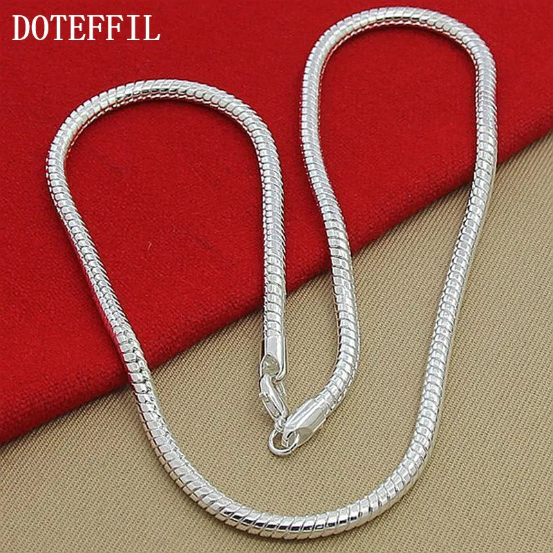 "TimelessCharm™ DOTEFFIL 925 Sterling Silver 3mm Snake Chain Necklace