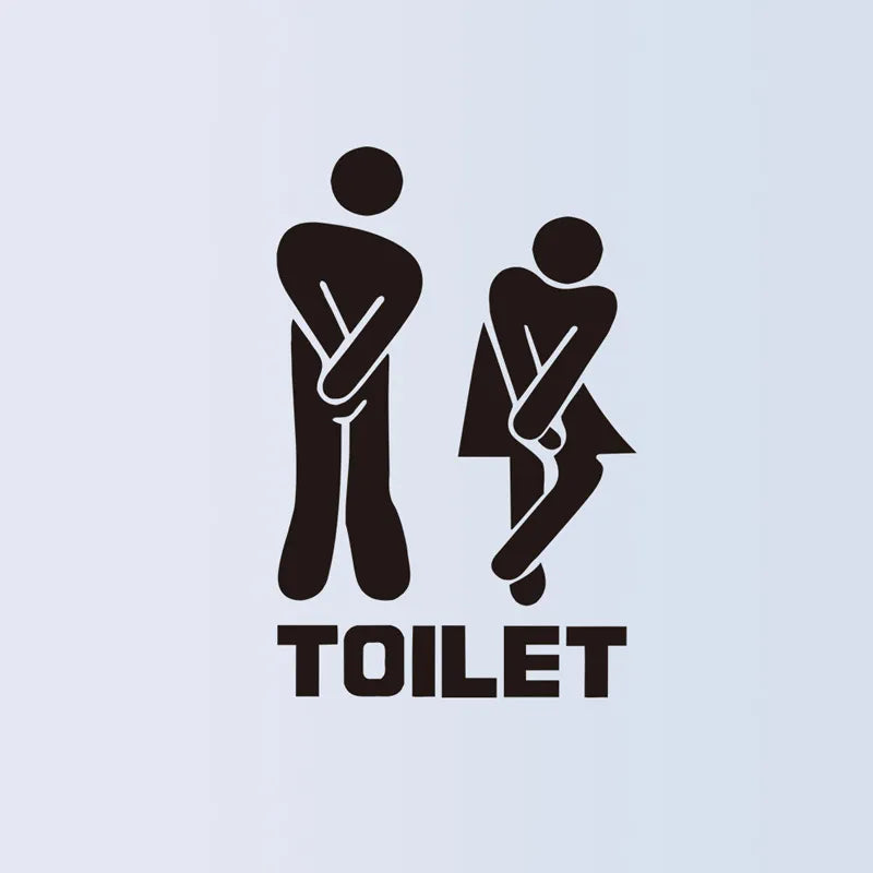 Creative Funny toilet Wall/Door Stickers Bathroom Decoration Vinyl Home Decor Decals Waterproof Poster Wallpaper on the Wall