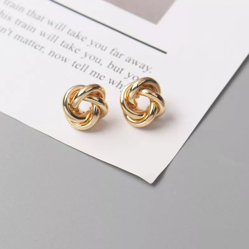 "PetiteTwist™ Tiny Metal Stud Earrings for Women
