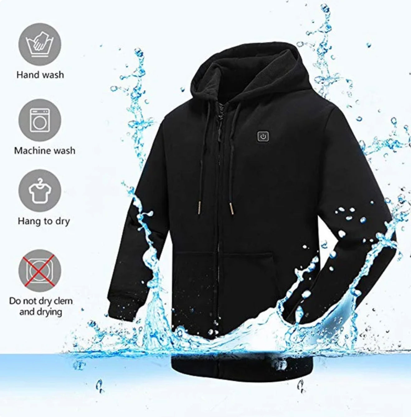 CottonWarm Pro: Beheizbarer Zip-Hoodie aus 100% Baumwolle