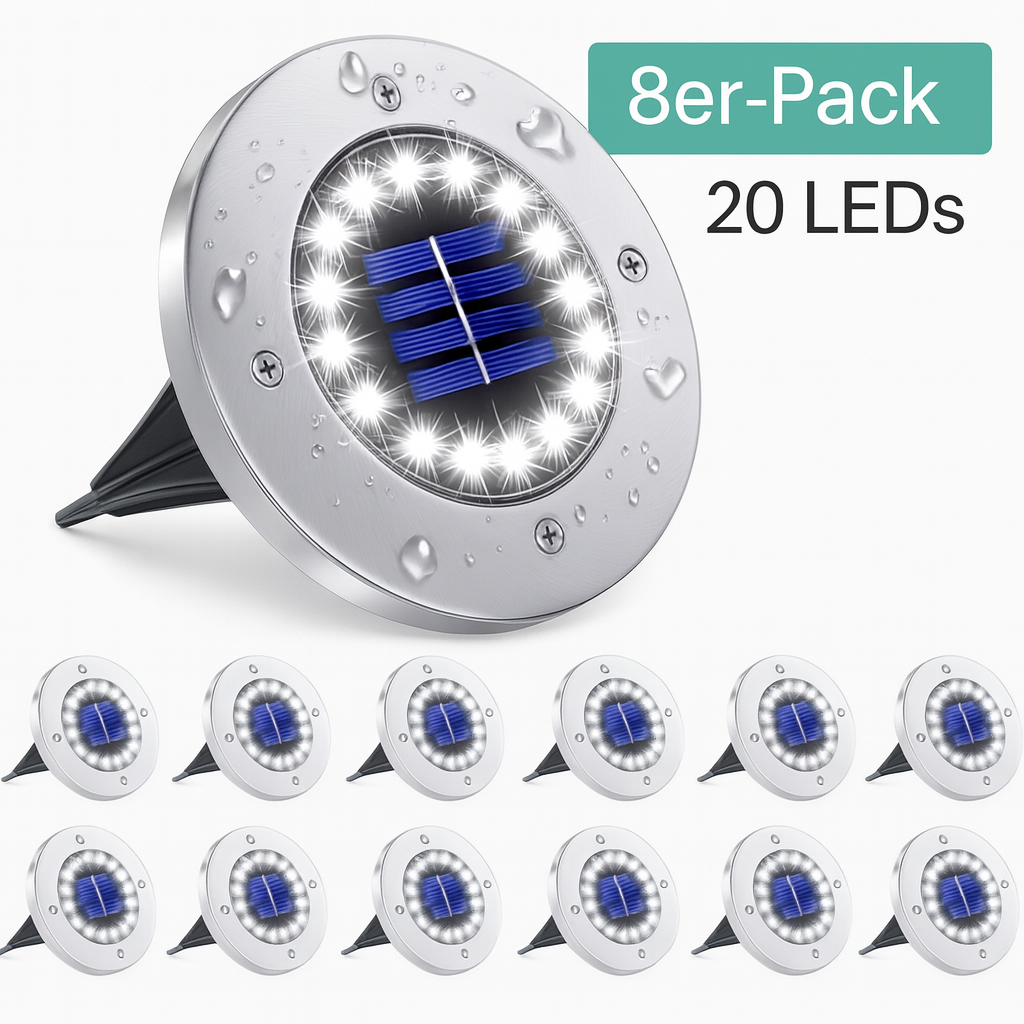 Solarbetriebene Bodenbeleuchtung