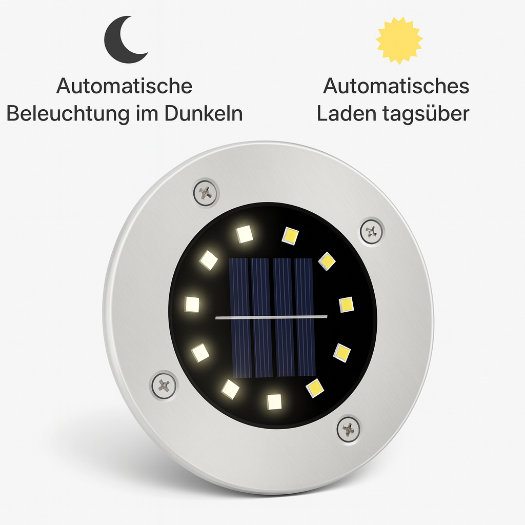 Solarbetriebene Bodenbeleuchtung