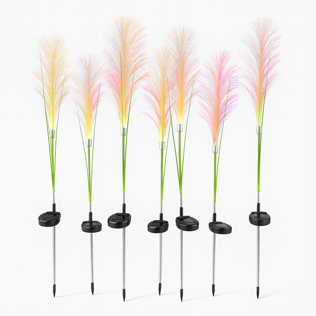 Solarbetriebene Pampasgras Gartenlampe