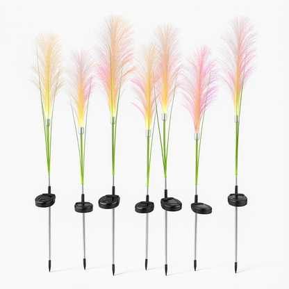 Solarbetriebene Pampasgras Gartenlampe