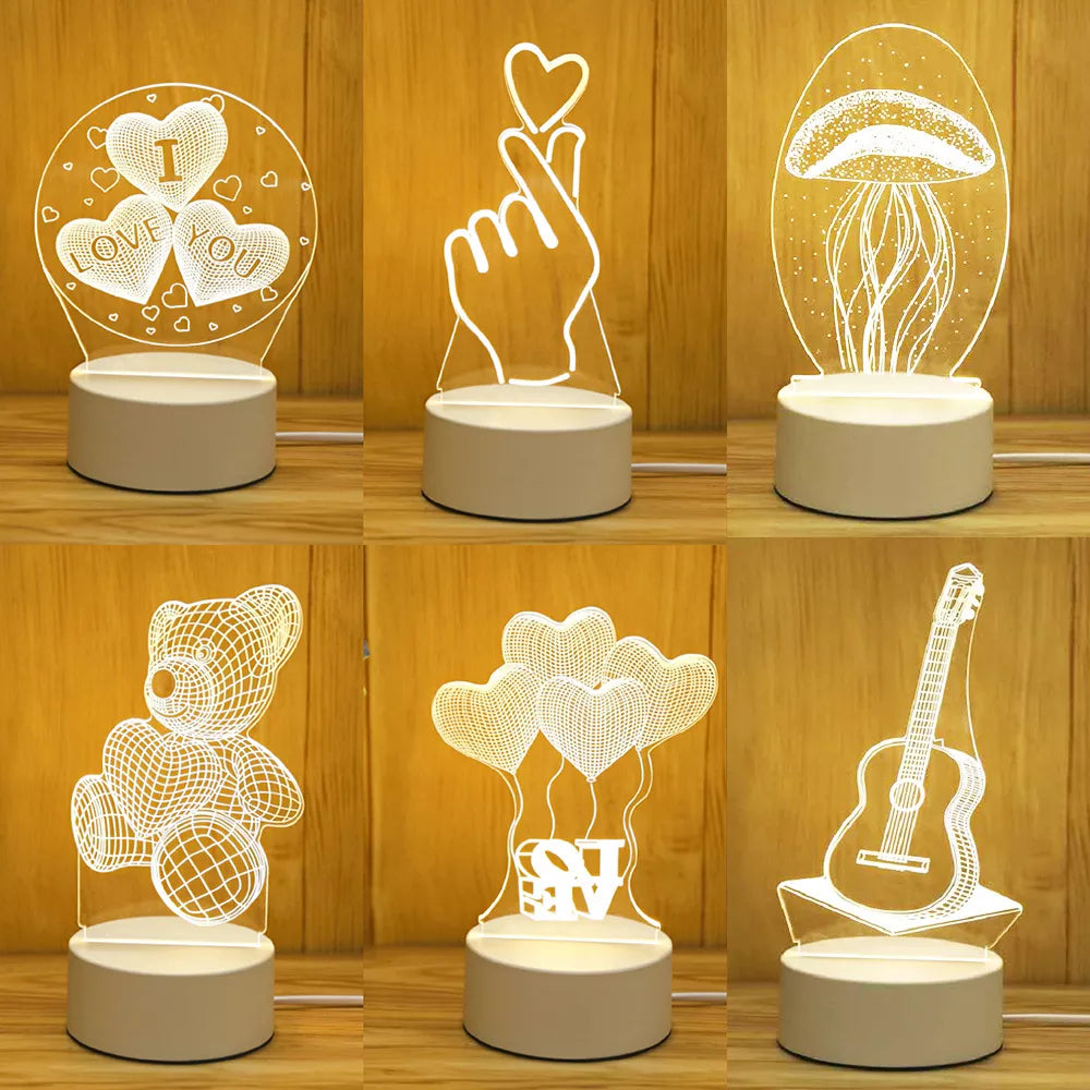 "LoveGlow™ Romantic Love 3D Acrylic LED Lamp