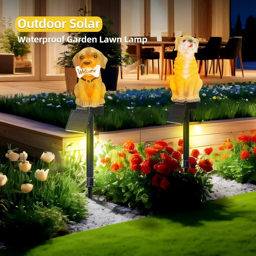 Solarbetriebene Hund Rasen Lampe - Lobitos