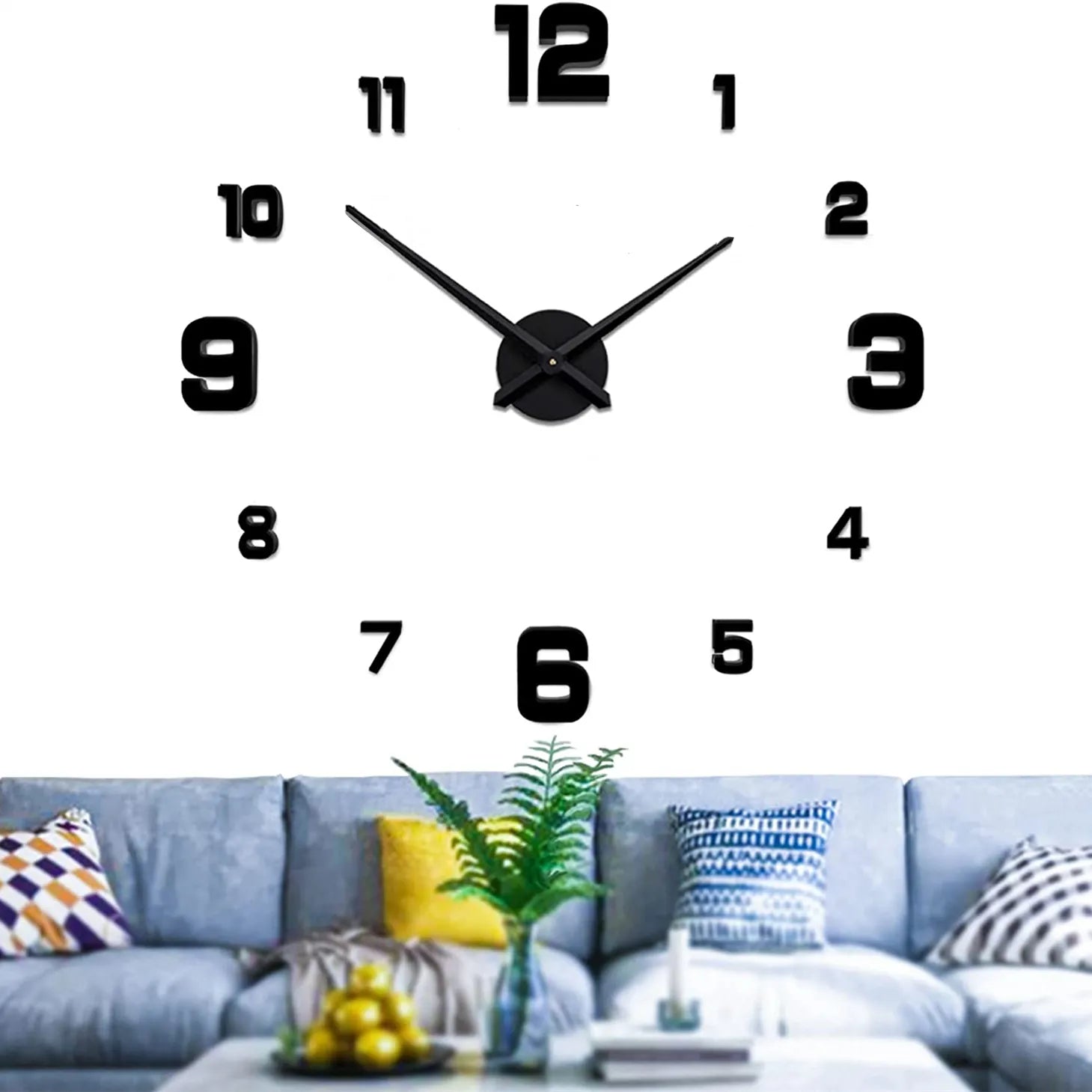 Large 3D Wall Clock