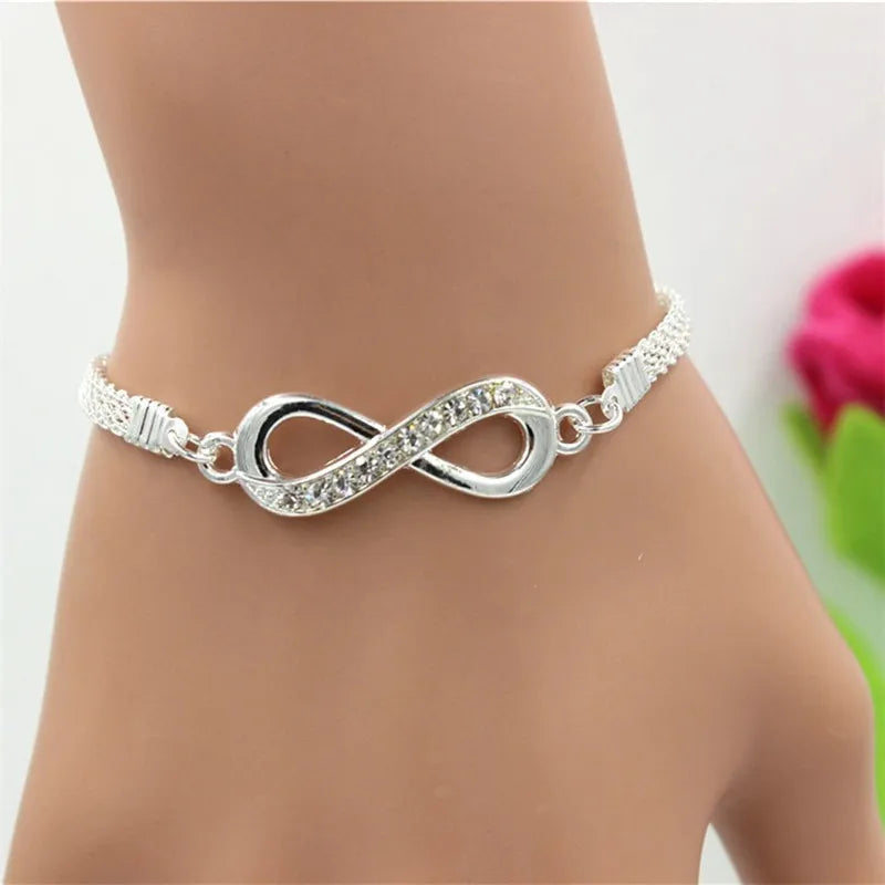 "Infinitecharm ™ Rhinestone Infinity Bracelet