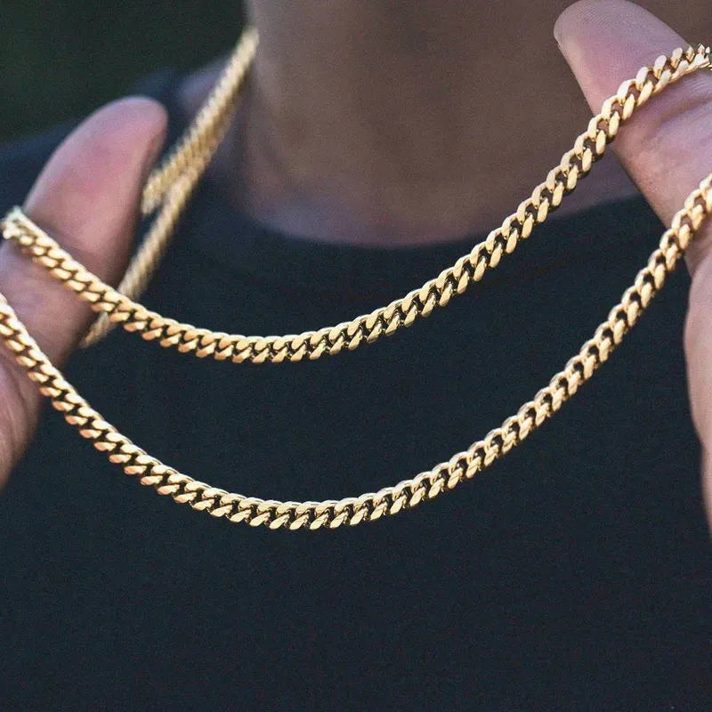 "UrbanEdge™ Vnox Men's Cuban Link Chain Necklace