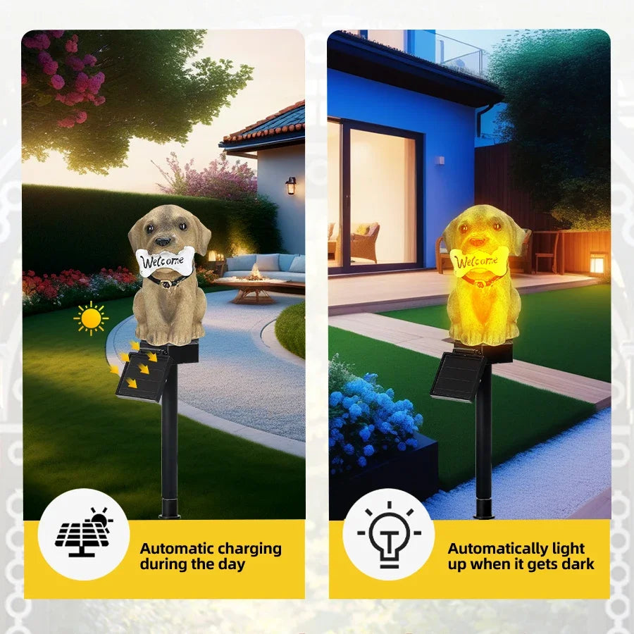 Solarbetriebene Hund Rasen Lampe - Lobitos