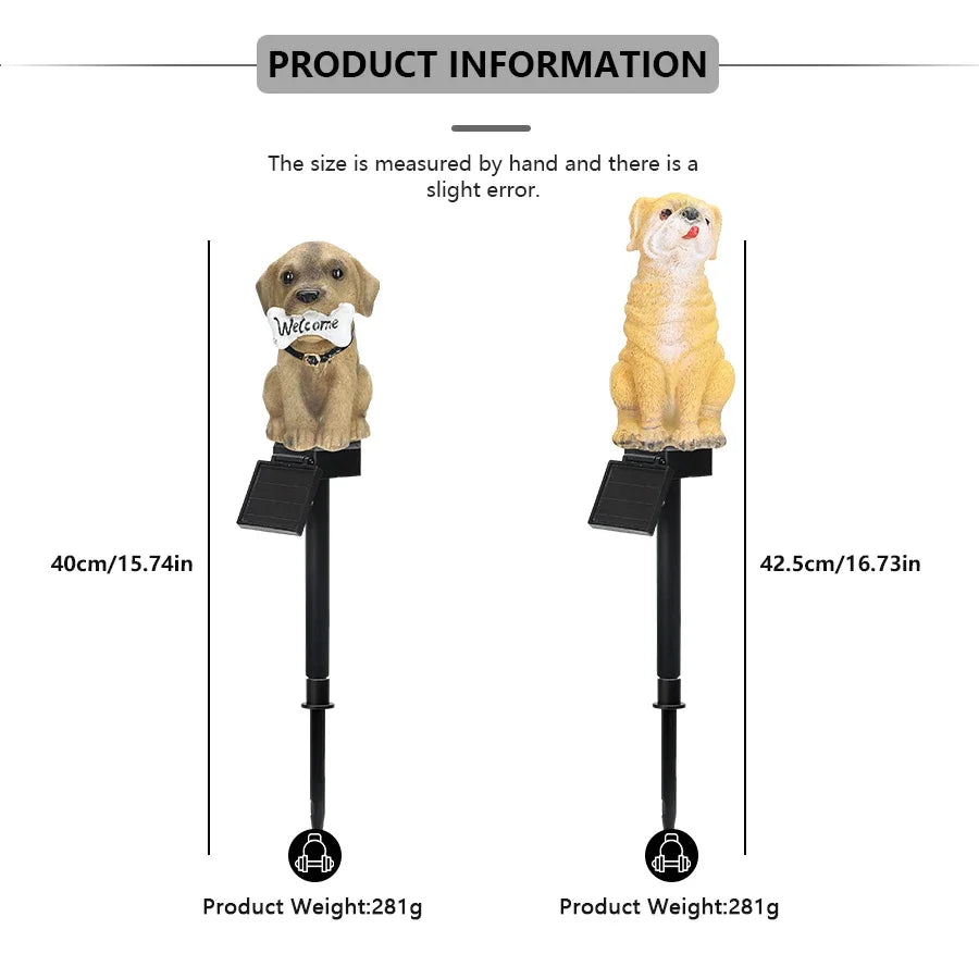 Solarbetriebene Hund Rasen Lampe - Lobitos