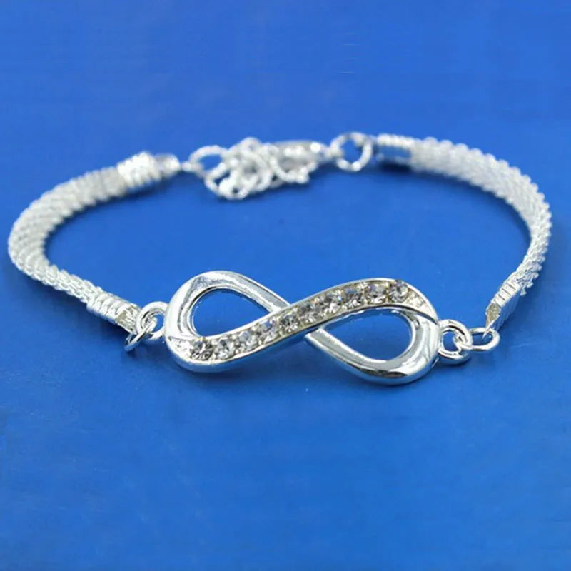 "InfiniteCharm™ Rhinestone Infinity Bracelet