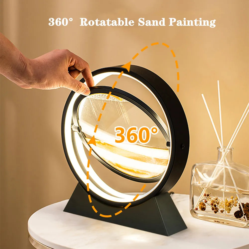 3D Hourglass Creative Quicksand Lamp