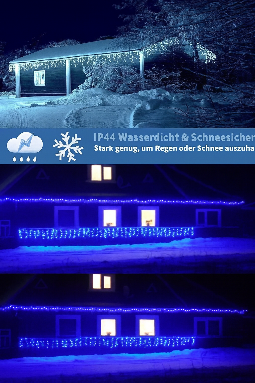 Winter Outdoor LED-Vorhang-Lichterketten