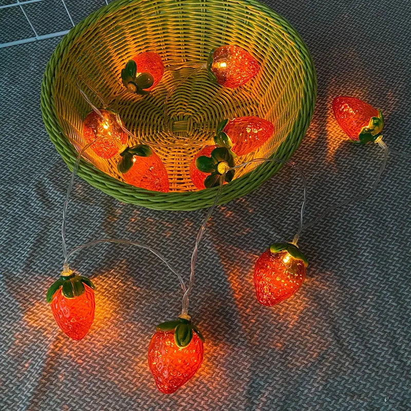 "BerryGlow™ 1,5M 10LED Erdbeer-Frucht Lichterketten