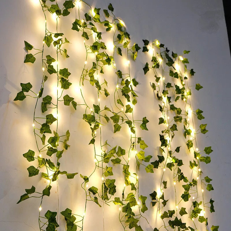 "BlossomGlow™ Green Leaf String Lights