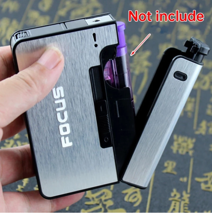 Portable metal cigarette box