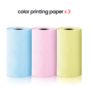 3 x farbige Druckpapier-Rollen für den Mini-Printer